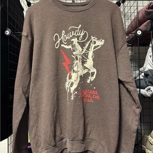 Brown Graphic Women's Sweater